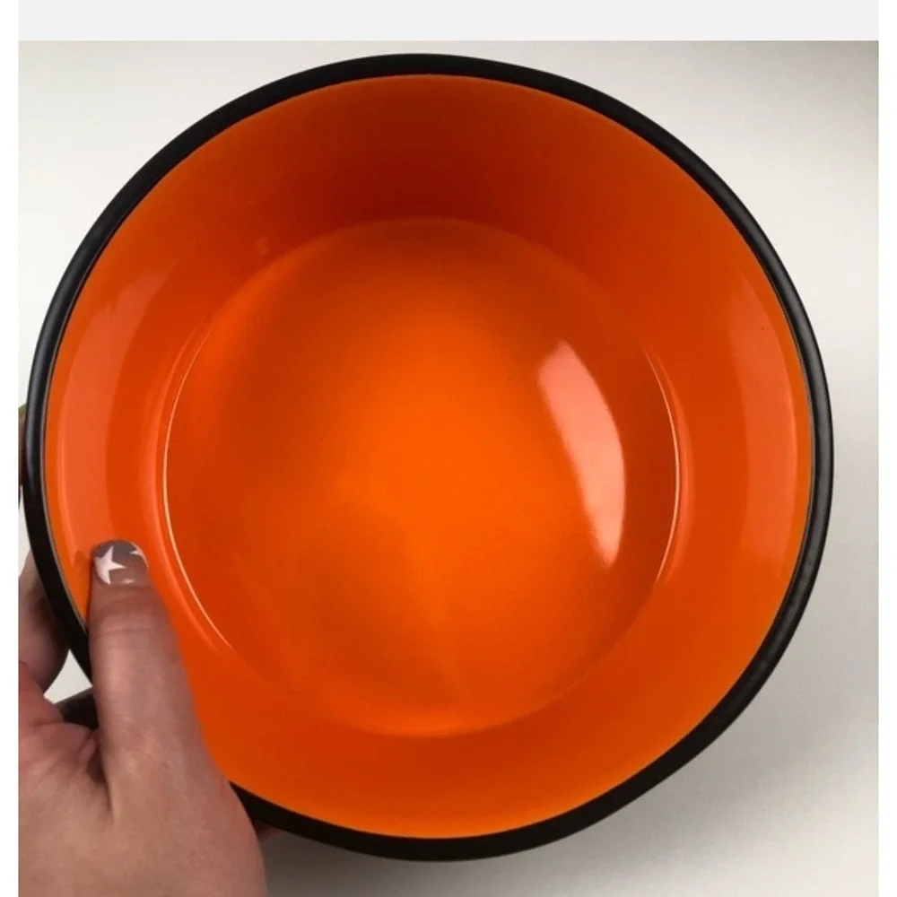 Rae Dunn Hocus Pocus Halloween Pet Dog Food Bowl Black Orange